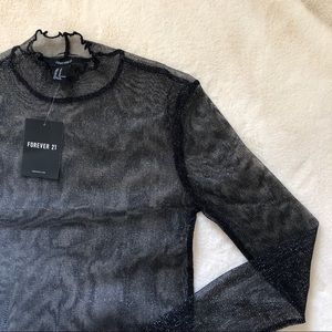 Forever 21 Glittered sheer top